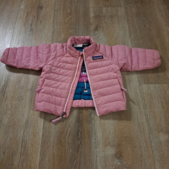 Patagonia Kids Pink and Blue Quilted Jacket